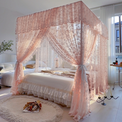 91家纺网 家纺一手货源 找家纺 夏彩 2025新款豪华宫廷蕾丝睡帐-88599 88599-公主玉