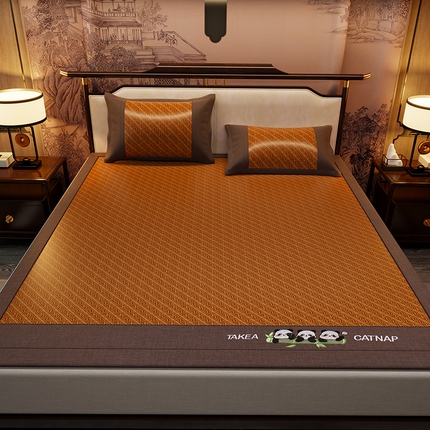 91家纺网 家纺一手货源 找家纺 （总）绒艺席业 2025新款艾草藤席冰丝双面席席子凉席