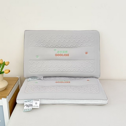 91家纺网 家纺一手货源 找家纺 宇诺家纺 2025新款冰丝凉感枕芯 灰色 1000克