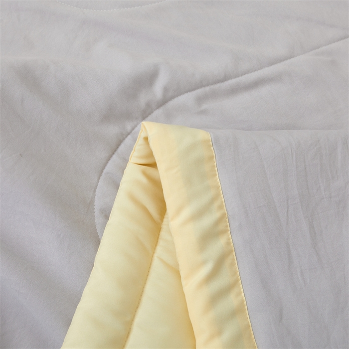 91家纺网 家纺一手货源 找家纺 西域种棉人·千百笠 2025新款A类100%新疆棉花夏凉被纯棉全棉填充毛巾绣绣花纯色双拼原棉空调被夏被 云暖-云雾灰