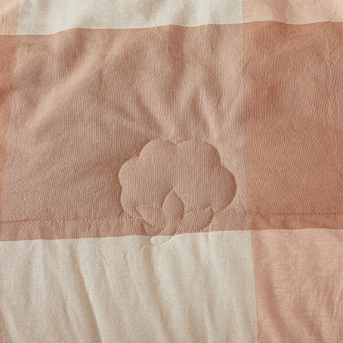 91家纺网 家纺一手货源 找家纺 西域种棉人·千百笠 2025新款A类100%新疆棉花夏凉被纯棉全棉填充原棉空调被手工宽边水洗棉夏被 卡其大格