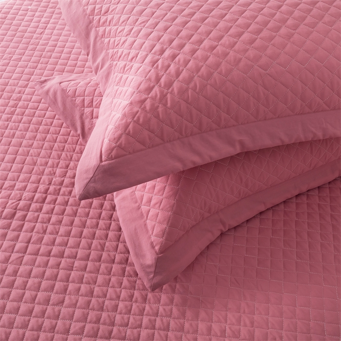 91家纺网 家纺一手货源 找家纺 优乐家纺 2025新款全棉四件套水洗纯棉夹棉绗缝加厚被罩 活力豆沙