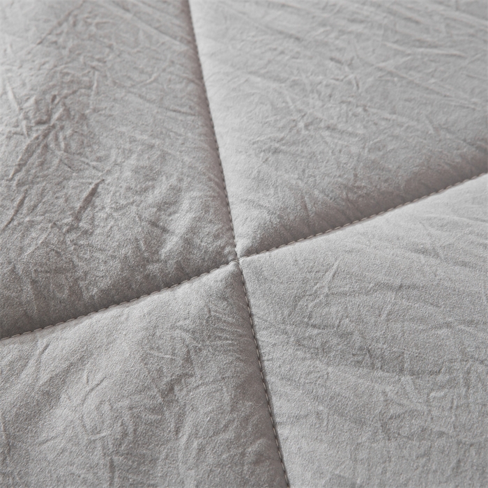 91家纺网 家纺一手货源 找家纺 西域种棉人·千百笠 2025新款A类100%新疆棉花夏凉被纯棉全棉填充毛巾绣绣花纯色双拼原棉空调被夏被 贵族灰