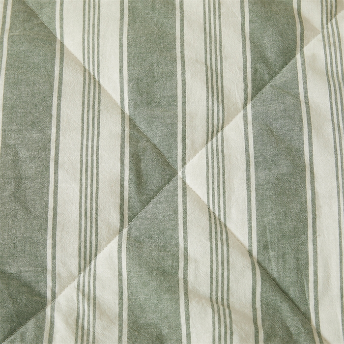 91家纺网 家纺一手货源 找家纺 2025新款A类里外全棉夏凉被100%新疆棉纯棉全棉填充无印格子款空调被原棉夏被 里外全棉-绿条格