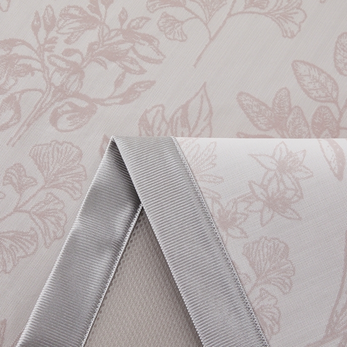 91家纺网 家纺一手货源 找家纺 曲宿家纺 2025新款高分子色织提花软凉席系列 葱郁-粉