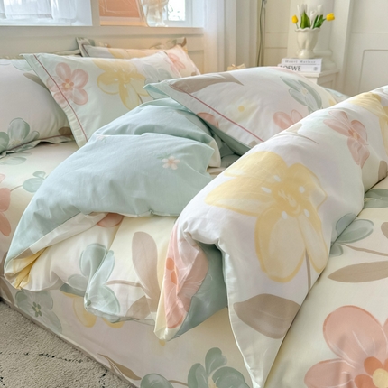 红粉佳人家纺 2025春夏新款A类全棉纯棉12868纯棉单被套 优朵