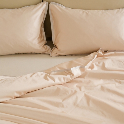 2025新款长绒棉缺角工艺单品系列单被套 麦芽杏