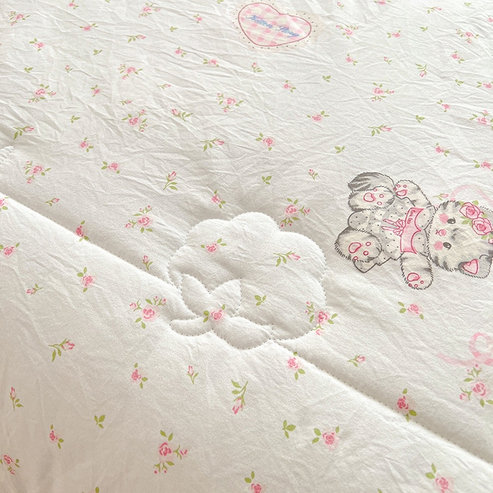 91家纺网 家纺一手货源 找家纺 西域种棉人·千百笠 2025新款A类新疆棉花夏凉被加宽包边水洗棉卡通印花吸湿透气棉花夏被空调被 凌香 招财猫