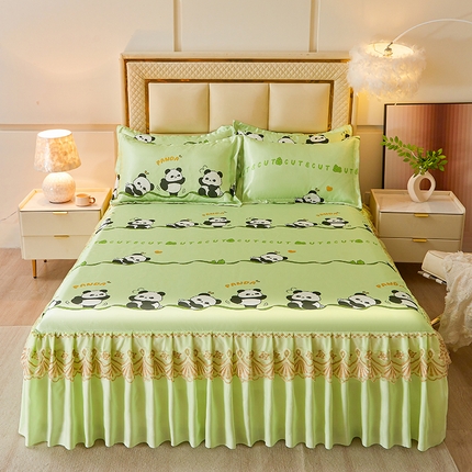 91家纺网 家纺一手货源 找家纺 （总）艾裙海 2025新款冰丝凉席三件套系列-床裙款