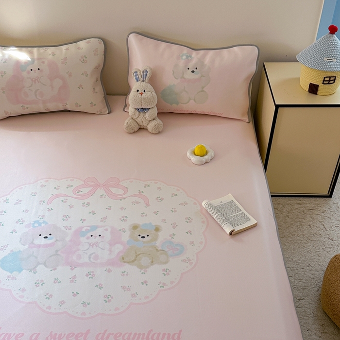 91家纺网 家纺一手货源 找家纺 美乐迪家纺 2025新款碳光凉感冰丝席 碎花汪