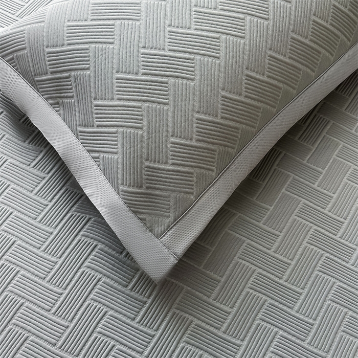 91家纺网 家纺一手货源 找家纺 雯豆家纺 2025夏季新款PE中分子凉感凉席三件套冰丝凉感席子纯色素色成人平铺绑带款 简尚-月影灰