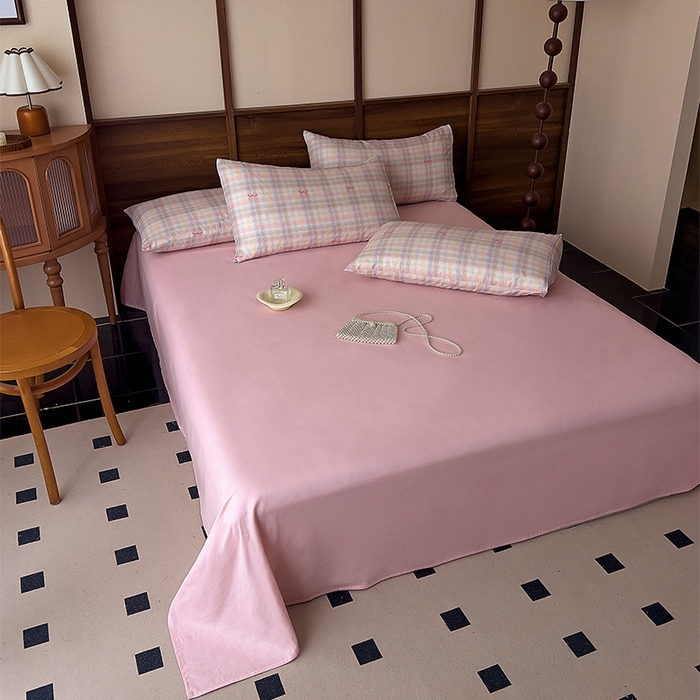 91家纺网 家纺一手货源 找家纺 优品阁  2025新款A类全棉有氧双层纱四件套 彩蝶飞飞