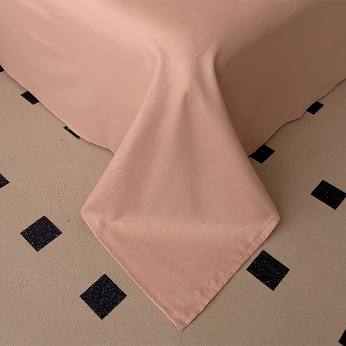 91家纺网 家纺一手货源 找家纺 优品阁  2025新款A类全棉有氧双层纱四件套 绯色花间