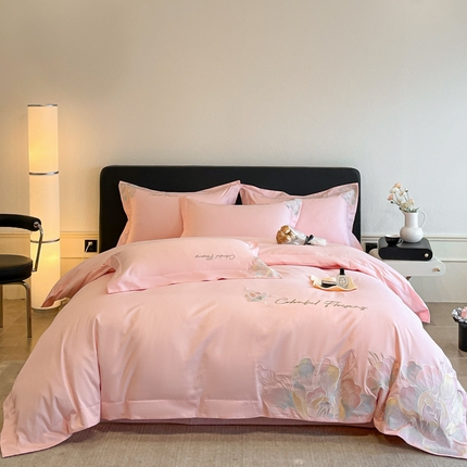 91家纺网 家纺一手货源 找家纺 （总）女子家纺 2025新款亲肤舒适轻奢简约四件套-浪漫巴黎