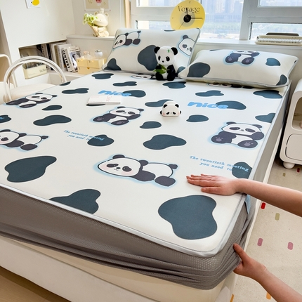 91家纺网 家纺一手货源 找家纺 （总）斯尔顿 2025新款炭光冰丝凉席-床笠款