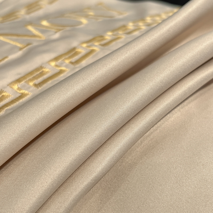 91家纺网 家纺一手货源 找家纺 米彩家纺 2025新款A类水洗真丝金丝浮雕提花绣花四件套 情结-香槟