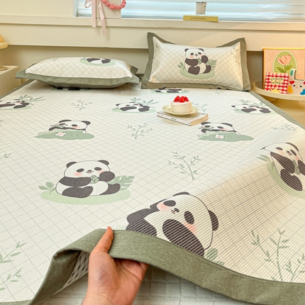 91家纺网 家纺一手货源 找家纺 （总）花言狐语 2025新款印花真冰藤冰凉席