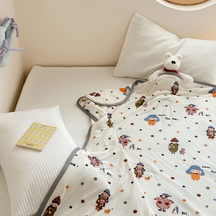 觅糖家纺 2025新款软糯针织云柔大豆夏被 童话世界