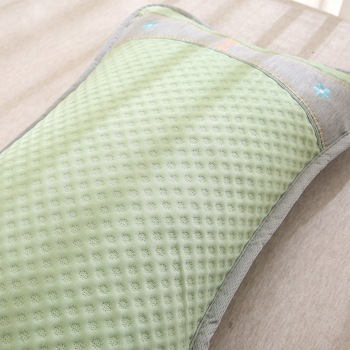 91家纺网 家纺一手货源 找家纺 （总）纽乐家纺 2025夏季夏凉茶香枕头冰丝凉感华夫格凉豆豆茶叶茉莉花枕头枕芯