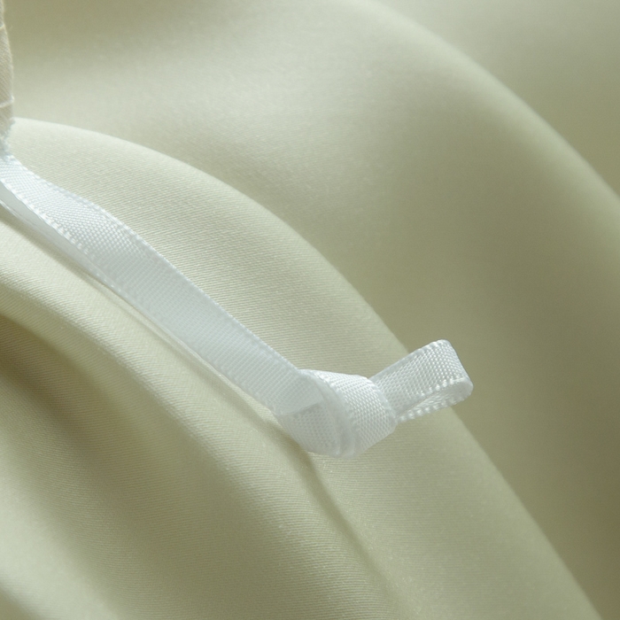 91家纺网 家纺一手货源 找家纺 云栖家居 202560支兰精天丝纯拼色四件套 浅绿香槟