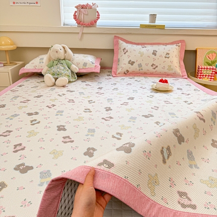 91家纺网 家纺一手货源 找家纺 （总）花言狐语 2025新款印花真冰藤冰凉席