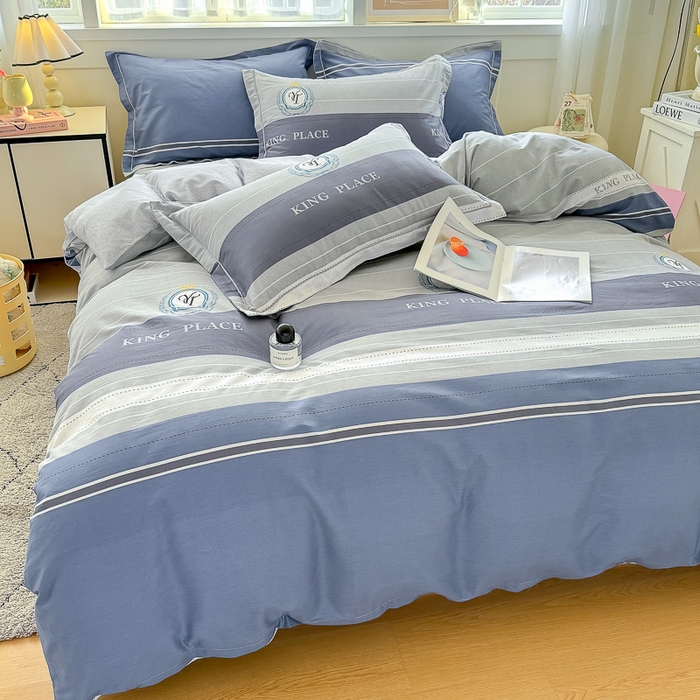 91家纺网 家纺一手货源 找家纺 红粉佳人家纺 2025春夏新款A类全棉纯棉12868纯棉单被套 皇家风范