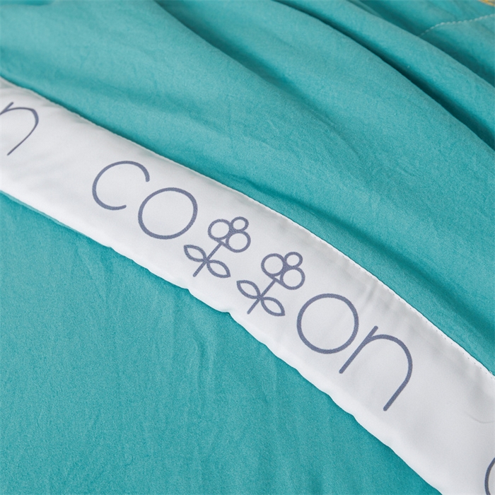 91家纺网 家纺一手货源 找家纺 西域种棉人·千百笠 2025新款A类100%新疆棉花夏凉被纯棉全棉填充毛巾绣绣花纯色双拼原棉空调被夏被 千寻蔚蓝