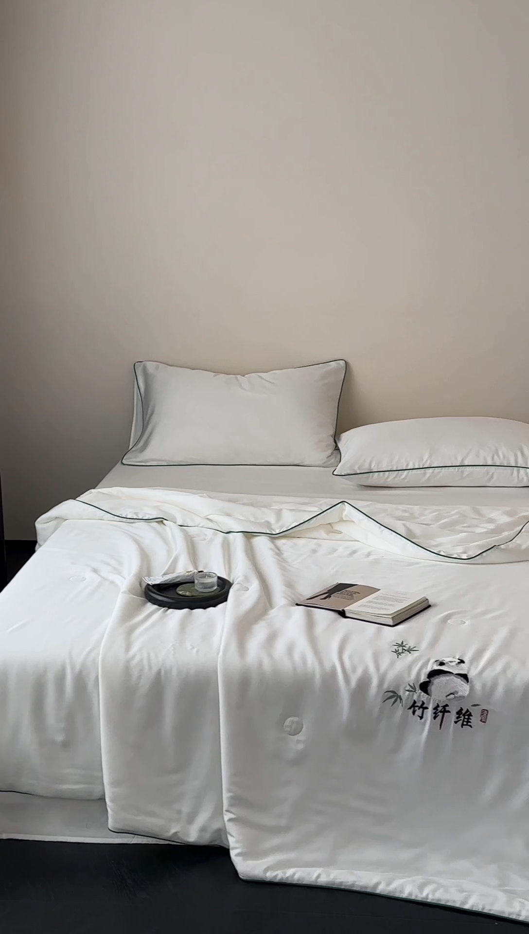 91家纺网 家纺一手货源 找家纺 （总）卡巴伦2025新款A类天竹刺绣蚕蛹蛋白纤维夏被四件套