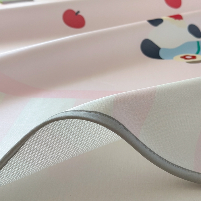 91家纺网 家纺一手货源 找家纺 美乐迪家纺 2025新款碳光凉感冰丝席 苹果熊猫