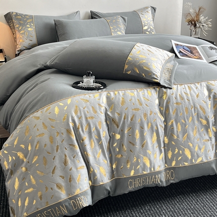 91家纺网 家纺一手货源 找家纺 （总）苏源家居 2025新款轻奢亲肤棉刺绣烫金工艺四件套