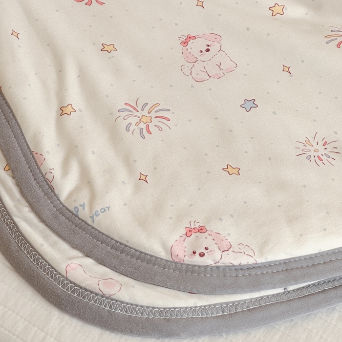 91家纺网 家纺一手货源 找家纺 觅糖家纺 2025新款软糯针织云柔大豆夏被 奶油小狗