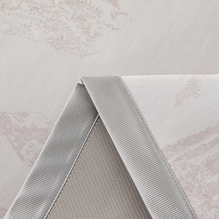 91家纺网 家纺一手货源 找家纺 曲宿家纺 2025新款A类高分子色织提花软凉席系列 山涧-粉