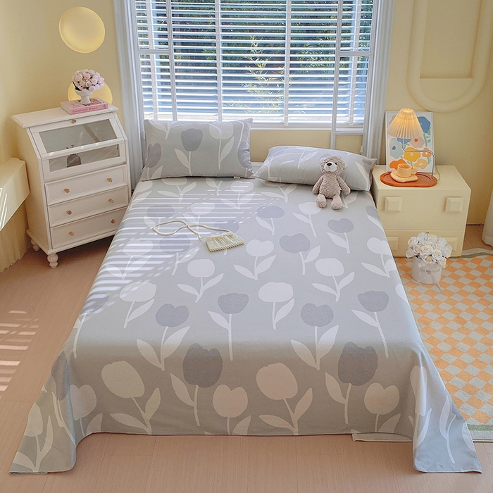 91家纺网 家纺一手货源 找家纺 爱彼家纺 2025新款锦柔老粗布席子凉席床单 人间白茶