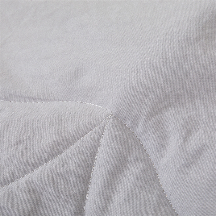 91家纺网 家纺一手货源 找家纺 西域种棉人·千百笠 2025新款A类100%新疆棉花夏凉被纯棉全棉填充毛巾绣绣花纯色双拼原棉空调被夏被 云暖-云雾灰