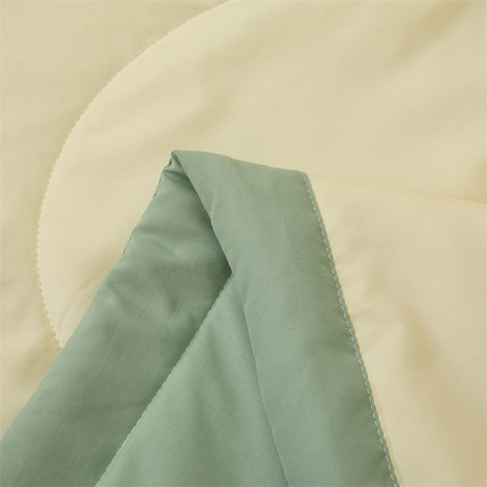 91家纺网 家纺一手货源 找家纺 西域种棉人·千百笠 2025新款A类100%新疆棉花夏凉被纯棉全棉填充毛巾绣绣花纯色双拼原棉空调被夏被 云暖-奶油黄