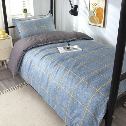 悦织湾家纺 2025新款印花学生宿舍亲肤芦荟棉三件套单双人四件套轻奢印花磨毛床上用品 富士山下