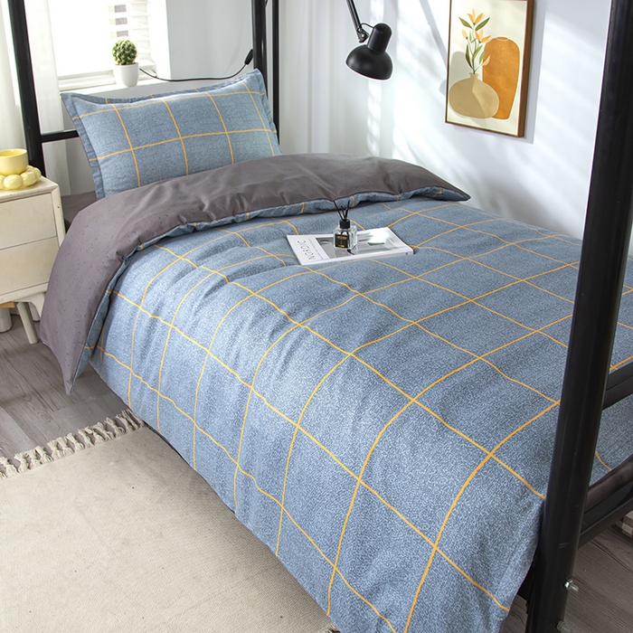 91家纺网 家纺一手货源 找家纺 悦织湾家纺 2025新款印花学生宿舍亲肤芦荟棉三件套单双人四件套轻奢印花磨毛床上用品 富士山下