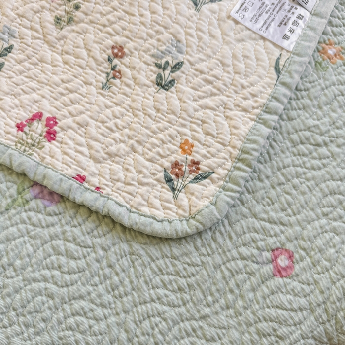 91家纺网 家纺一手货源 找家纺 （总）宜梦家居【需要买家秀请联系老板】 2025新款双面纯棉夹层新疆棉花高温砂洗全棉床盖