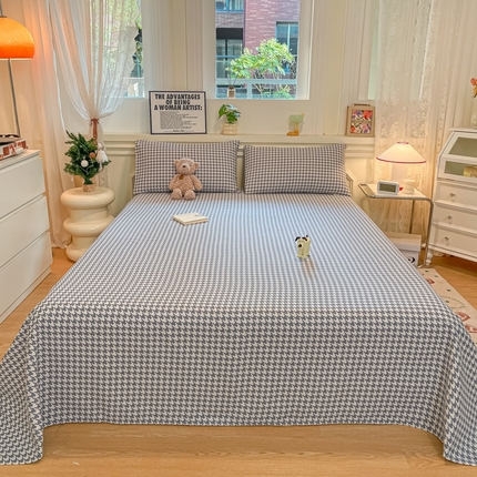 91家纺网 家纺一手货源 找家纺 （总）义博家纺 2025新款原棉老粗布床单凉席