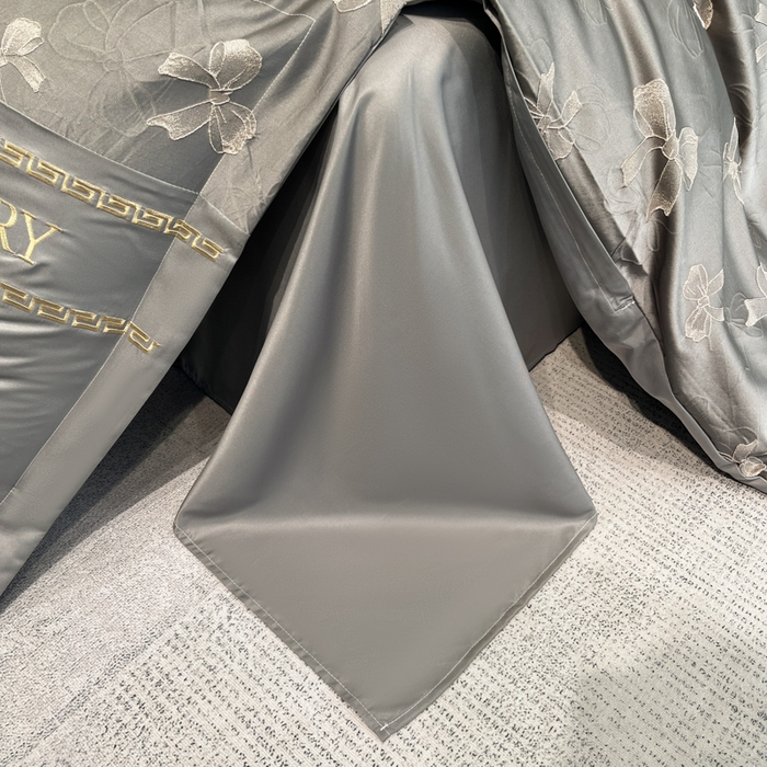 91家纺网 家纺一手货源 找家纺 （总）米彩家纺 2025新款A类水洗真丝金丝浮雕提花绣花四件套