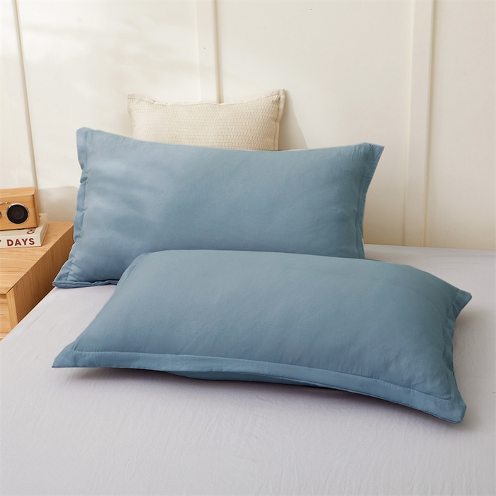 91家纺网 家纺一手货源 找家纺 西域种棉人·千百笠 2025新款A类100%新疆棉花夏凉被纯棉全棉填充毛巾绣绣花纯色双拼原棉空调被夏被 云暖-海岛蓝