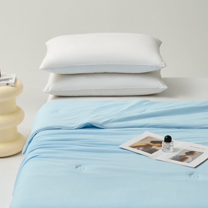 91家纺网 家纺一手货源 找家纺 （总）欧邦 2025新款全消光冰皮凉感锦氨夏被