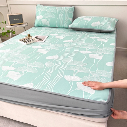 91家纺网 家纺一手货源 找家纺 （总）子曰 2025新款高定版A类PE聚乙烯凉感凉席提花凉席床笠