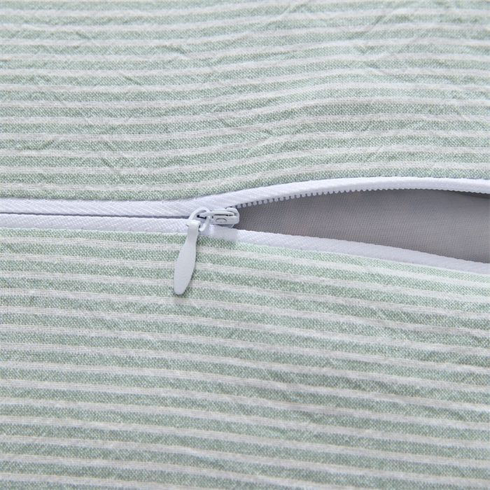 91家纺网 家纺一手货源 找家纺 大熊枕芯 2025新款水洗棉条纹荞麦枕 条纹宫廷-绿20*50*8cm/只