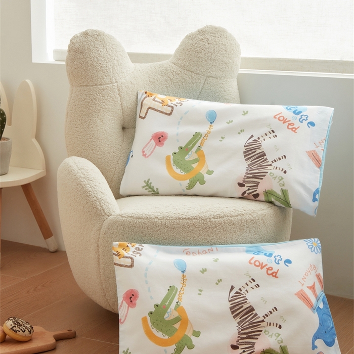 91家纺网 家纺一手货源 找家纺 （总）艾佳宝贝 2025新款A类全棉纯棉儿童单枕套多尺寸可拆式枕头