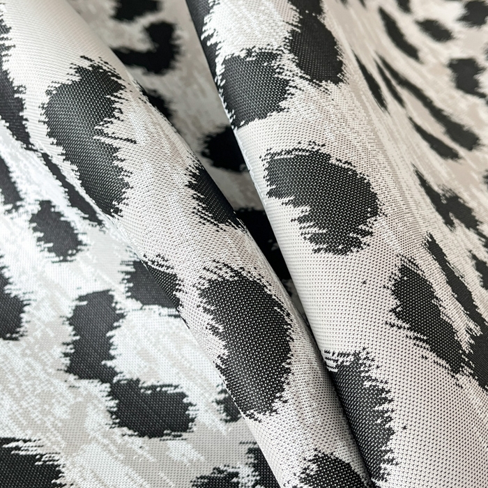 91家纺网 家纺一手货源 找家纺 子曰 2025新款高定版A类PE聚乙烯凉感凉席提花凉席床笠 豹纹-灰