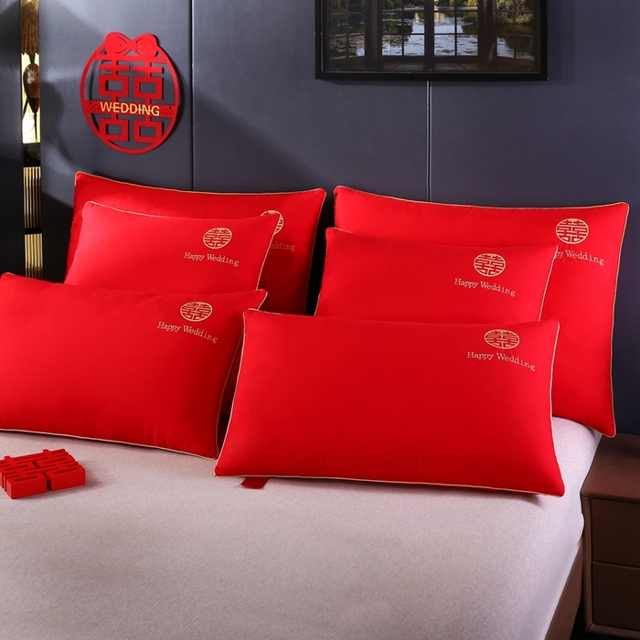 91家纺网 家纺一手货源 找家纺 （总）贤内助家纺 2025新款婚庆枕芯简爱系列-信封枕48*74/方抱枕60*60/大靠枕60*80