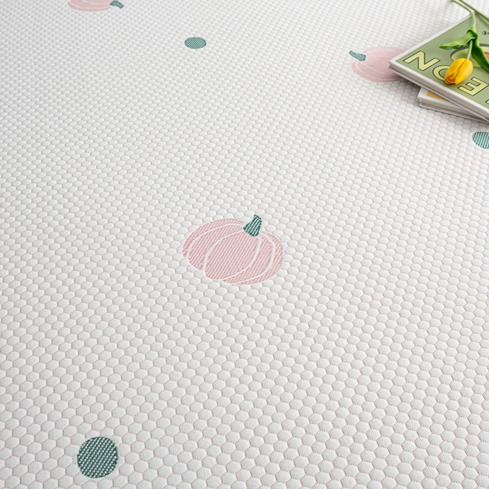 91家纺网 家纺一手货源 找家纺 春寻家纺 2025新款凉豆豆冰丝凉席席子-床裙款 南瓜