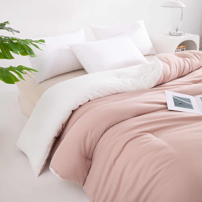 91家纺网 家纺一手货源 找家纺 龙图家纺 2025新款星球深睡被 卡其粉