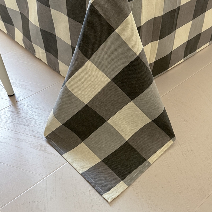 91家纺网 家纺一手货源 找家纺 晓时候 2025原棉老粗布床单凉席三件套软凉席子单床单 黑白格